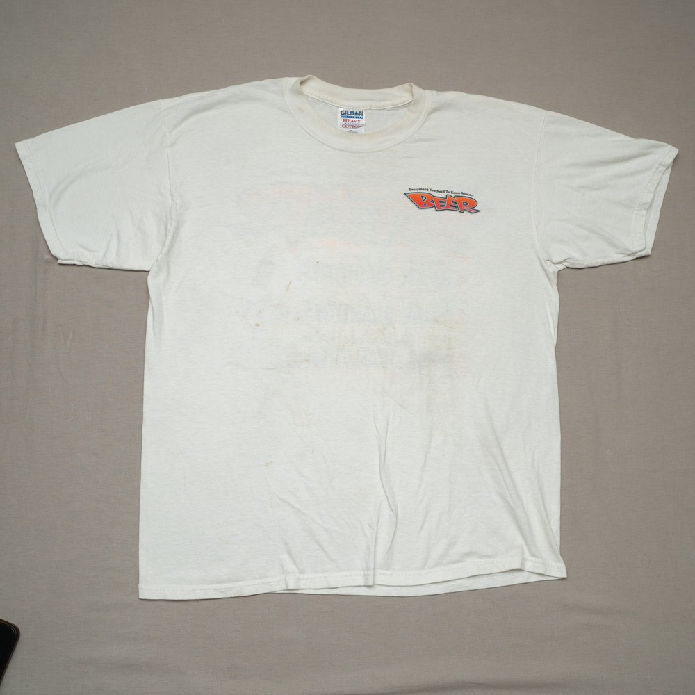 Vintage 90s Funny Crude Everything You Need To Know About Beer T Shirt Adult XL‎